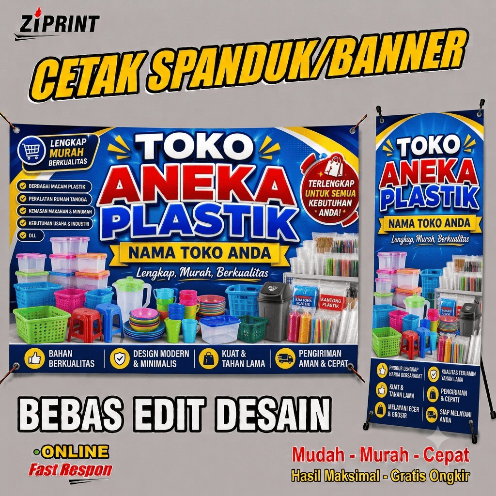 spanduk banner Toko Aneka Plastik custom cetak banner spanduk baliho satuan grosir