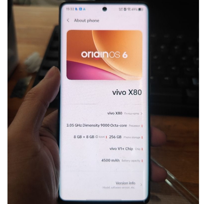 vivo x80 8gb 256gb dimensity 9000 5g