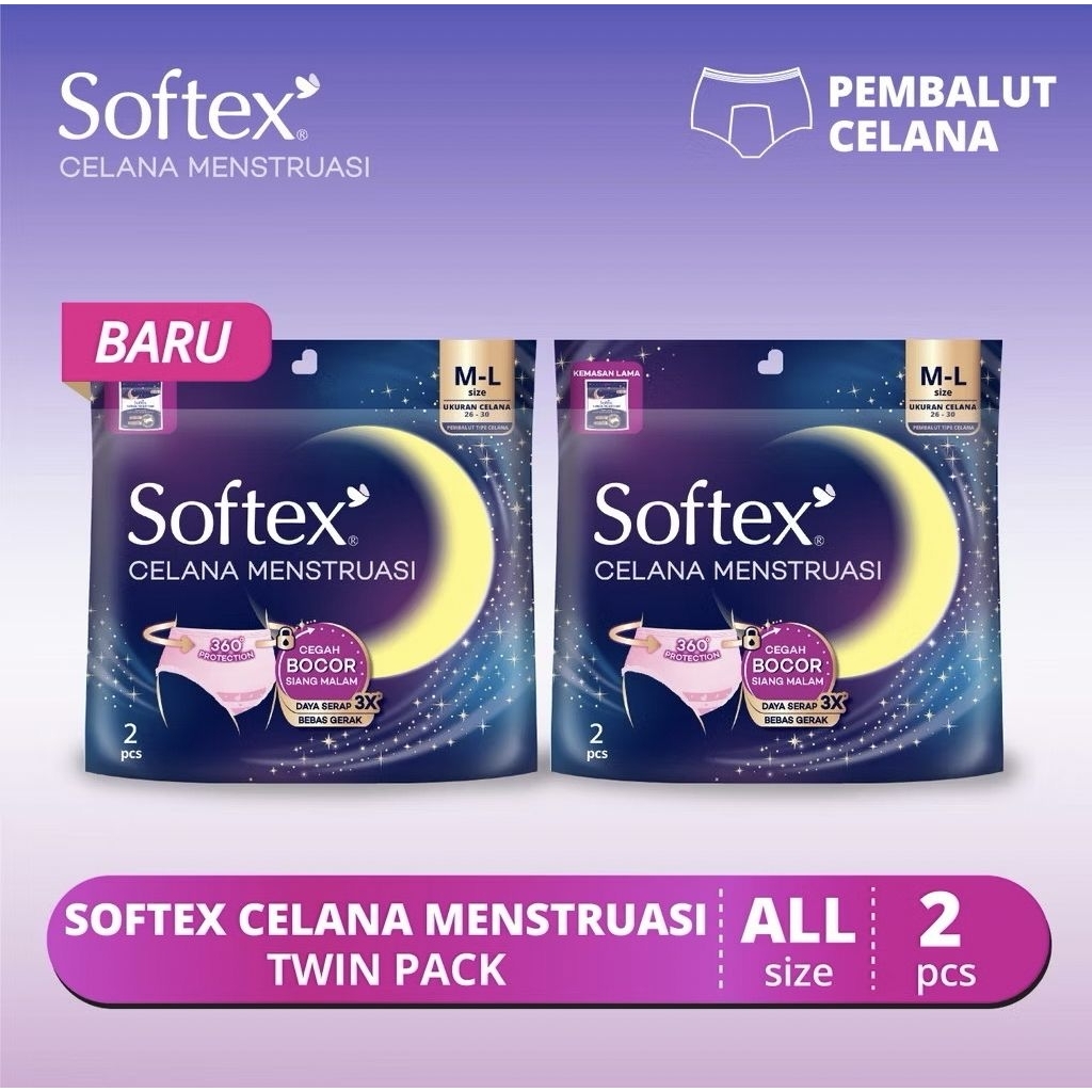 Softek Celana Menstruasi M-L & XL isi 2 pacs
