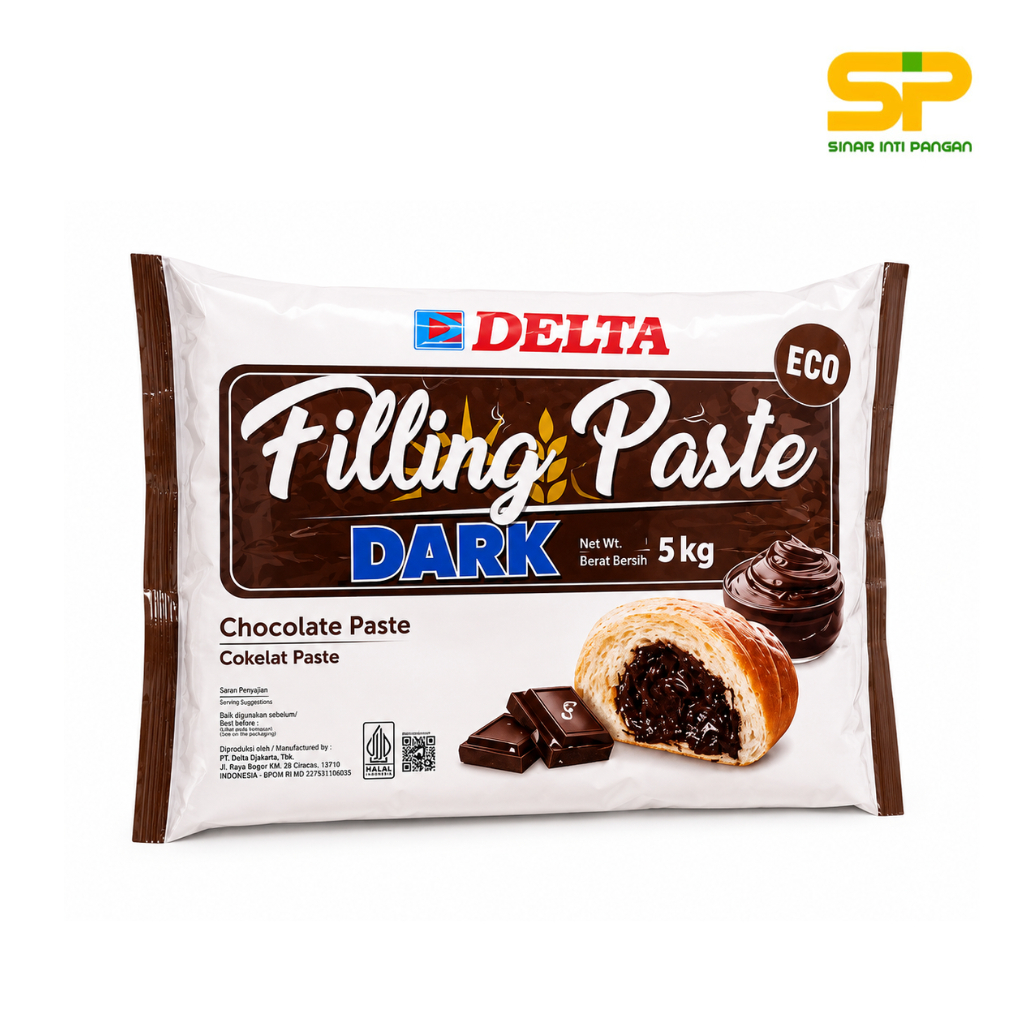PASTA DELTA COKLAT DAN DELTA ECO DARK 5KG/ FILLING COKLAT DELTA