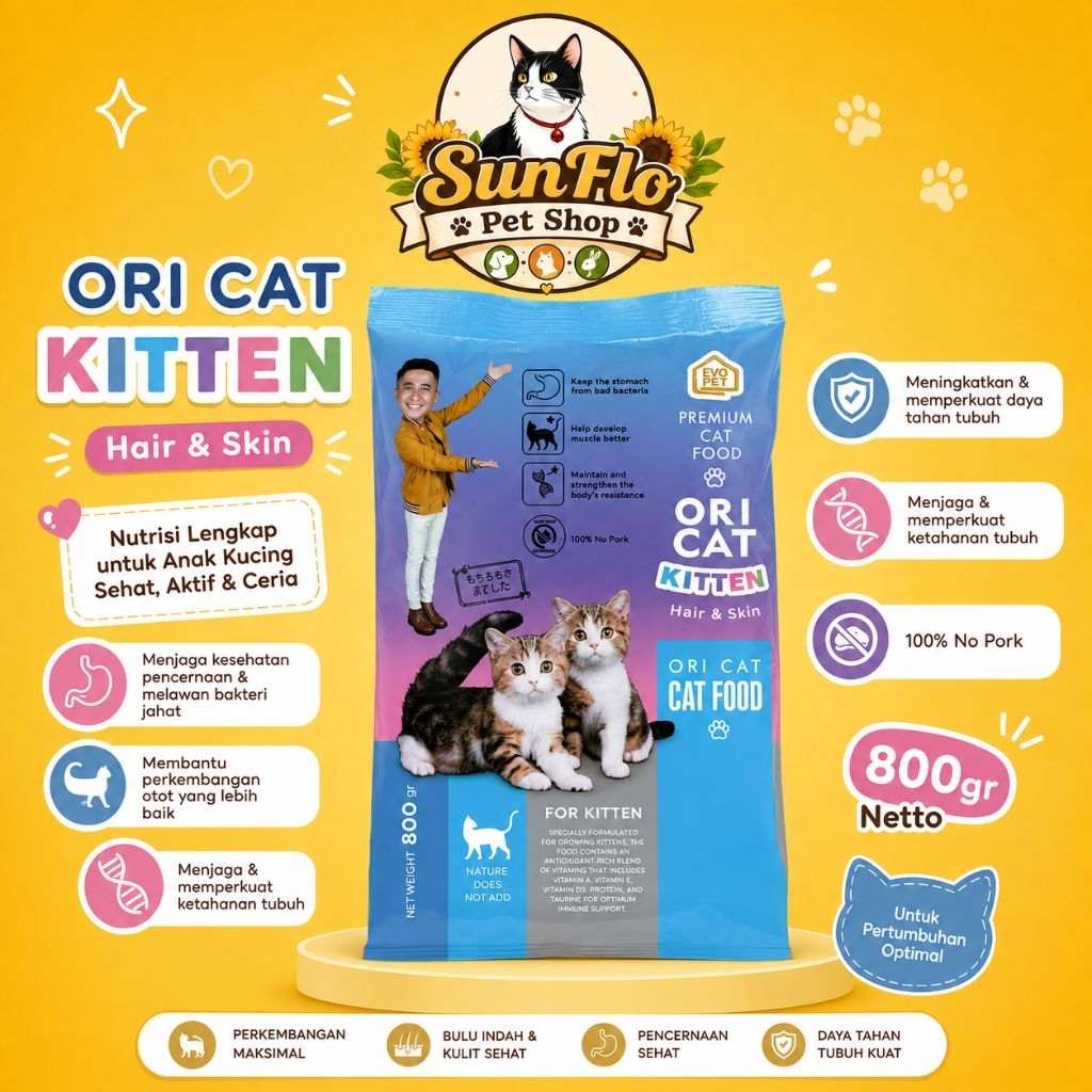 ORI CAT KITTEN TUNA 800 GR - Dryfood Kitten Dry Food Kitten