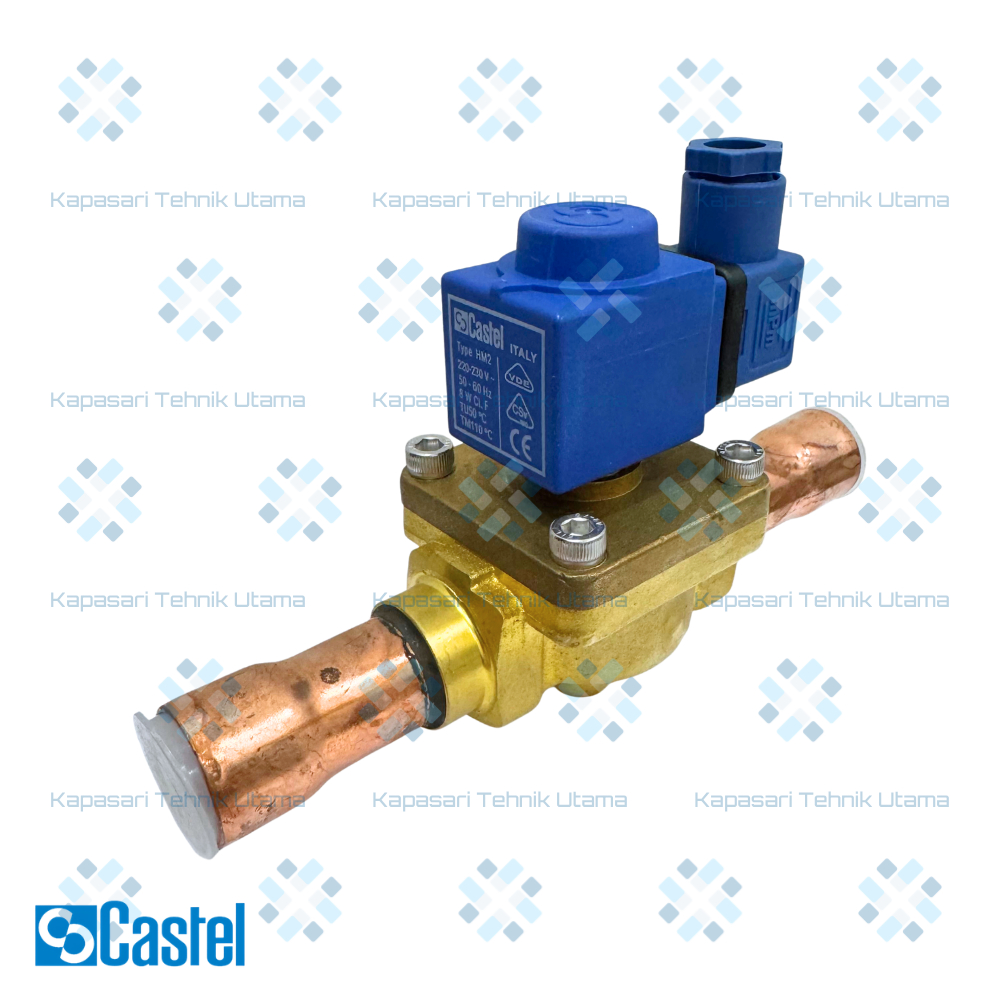 Solenoid Valve - Castel - 1098/7A6 (ODS Solder) 7/8" | Refrigeration System | Sistem Pendingin