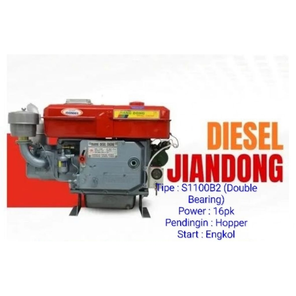 Diesel Solar Jiang Dong S1100B2 Double Bearing (16pk)