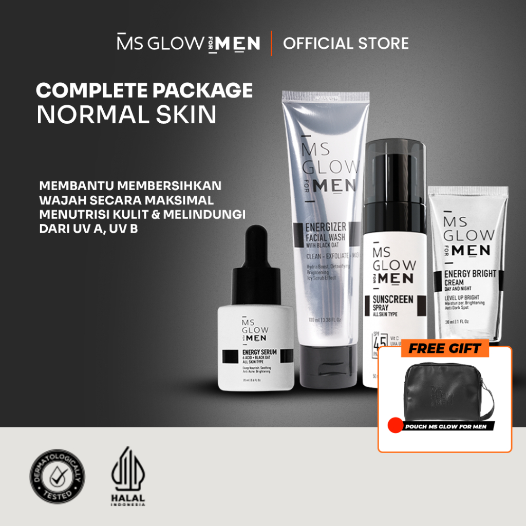 MS Glow For Men - Paket Wajah Complete - 250 ml
