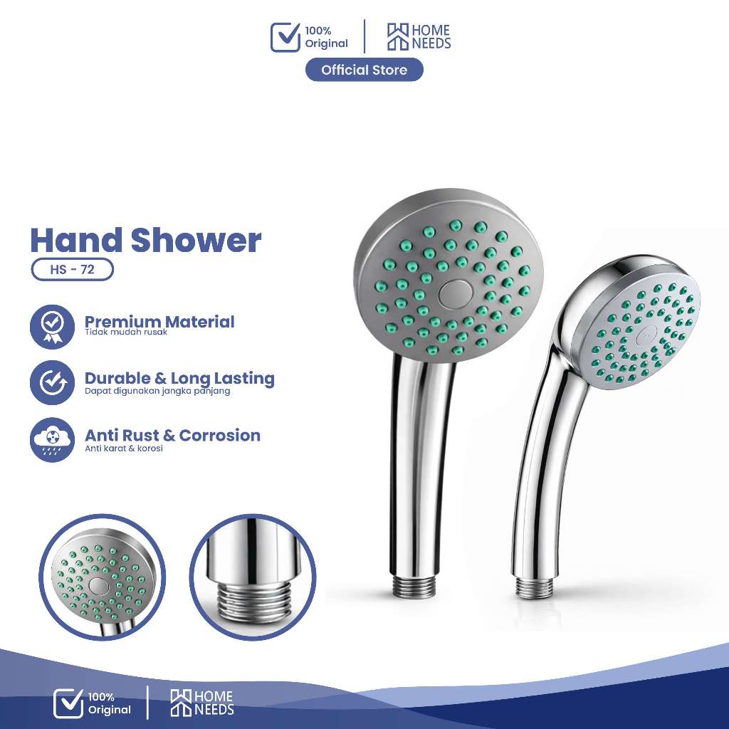 Homeneeds Shower Hand Shower Genggam Shower Tangan Tanpa Selang HS-72