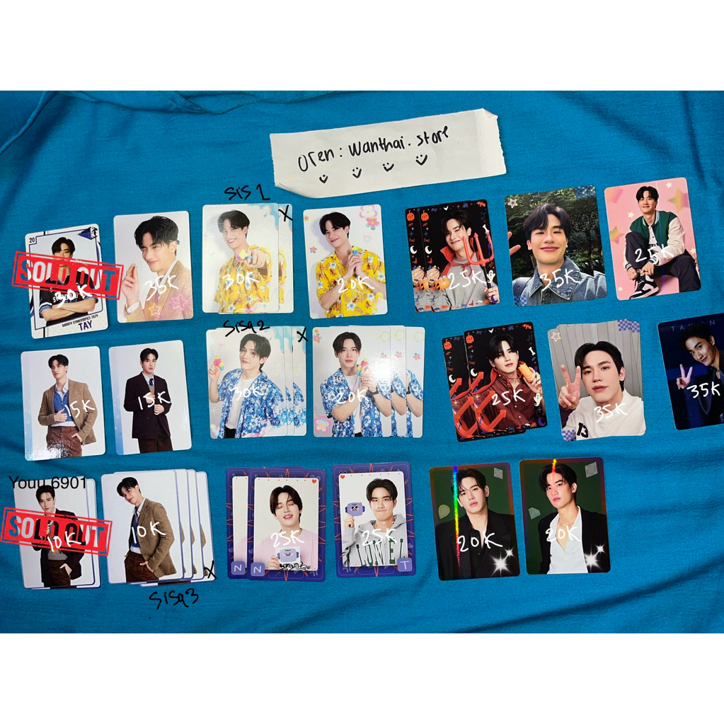 [Official PC] Tay Tawan | TayNew | Cherry Magic TH | Dark Blue Kiss | Peaceful Property | Photocard 