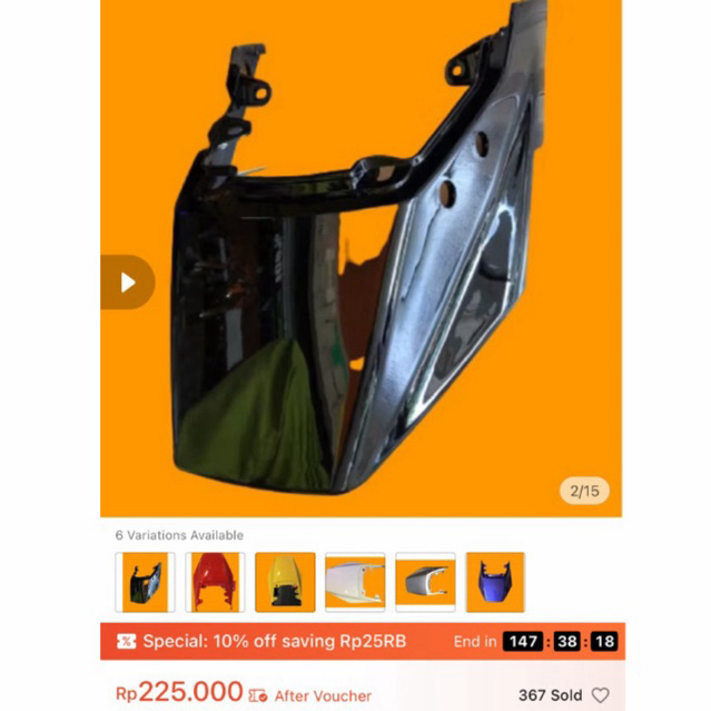 cover belakang RXZ HLD - body belakang rxz millennium - cover lampu belakang rxz old - body rxz mile