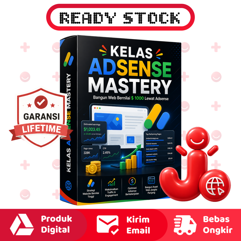 ECOURSE ADSENSE MASTERY - SEMUA SEPURTAR ADSENSE - MONETIZE BLOG DAPATKAN INCOME BULANAN