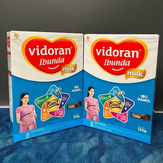 Vidoran Ibu Hamil Milk Star Boost 125 Gram Coklat - Susu Vidoran Ibunda Milk - Susu untuk Ibu Hamil 
