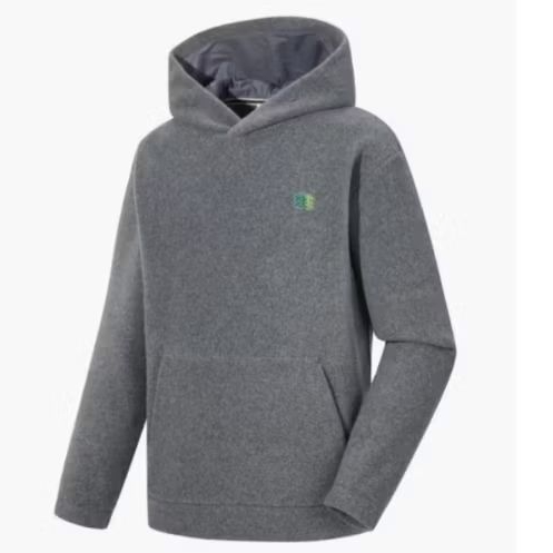 SWEATER HOODIE PRIA/WANITA KOLON SPORT MICROFLEECE LOGO RETRO HOODIE GREEY
