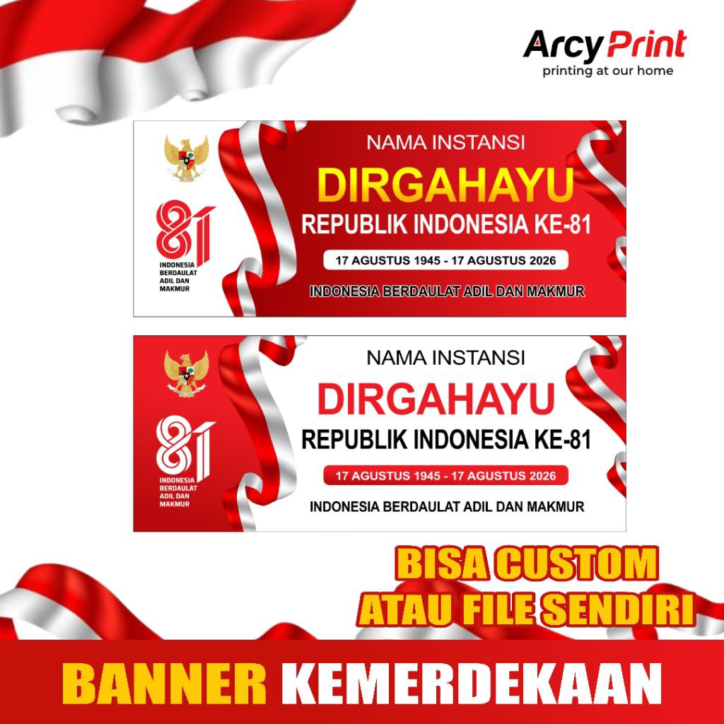 Banner Kemerdekaan Cetak Spanduk HUT RI | spanduk banner lomba 17 an