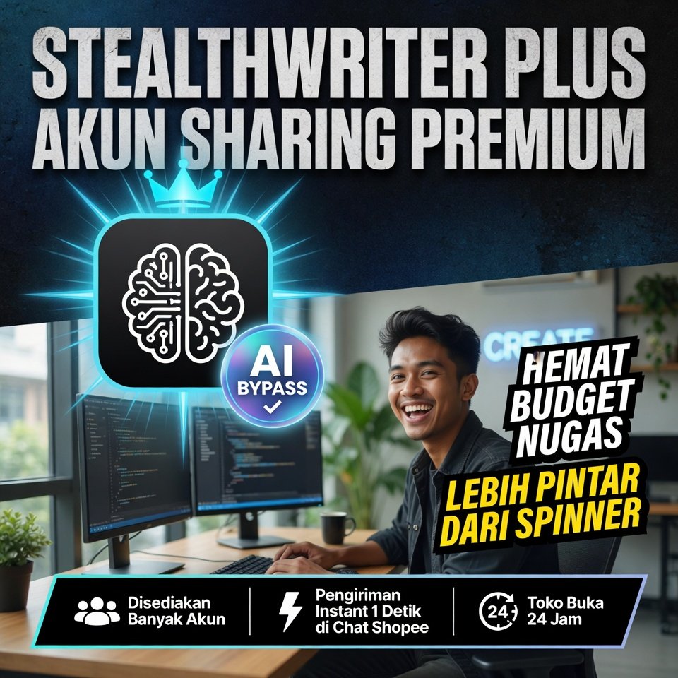 Bypass Deteksi AI ChatGPT dengan StealthWriter Plus Premium Termurah