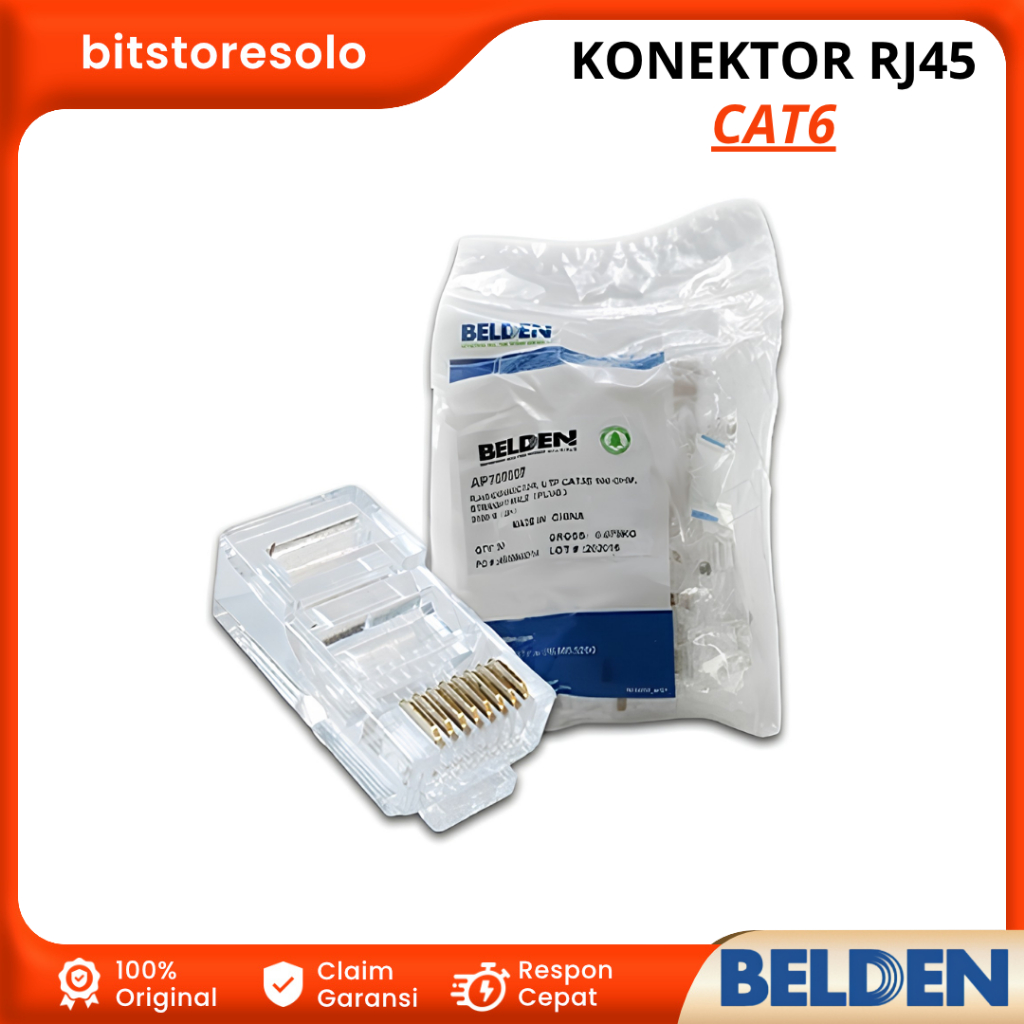 KONEKTOR BELDEN RJ45 CAT6 ORIGINAL Belden connector RJ45 Cat 6 Konektor RJ45 CAT6 ORIGINAL BELDEN