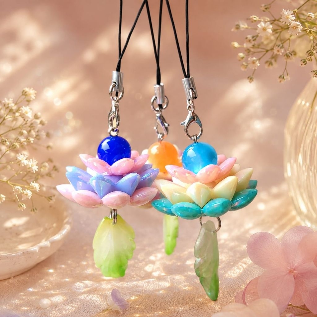 Phone Charm Lotus Handmade