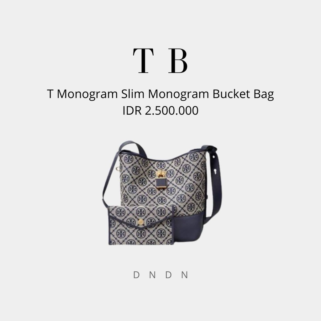 T Monogram Slim Monogram Bucket Bag