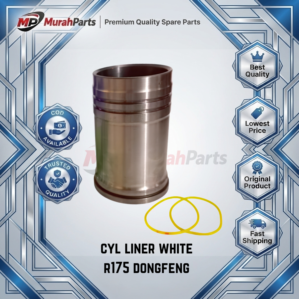 Cyl Liner White R175 Dongfeng / Boring Liner Furing Rumah Piston Mesin Diesel R175 R 175