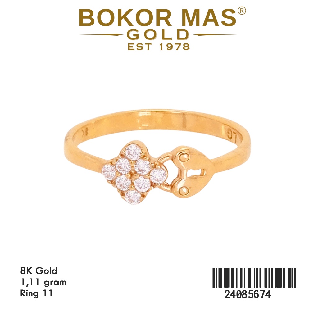 Cincin Gembok Permata Emas 375 8k 24085674 - BokorMas Gold