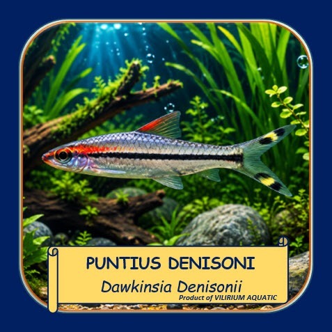 IKAN HIAS PUNTIUS DENISONI ROSELINE SHARK RED LINE TORPEDO BARB AQUARIUM PREMIUM