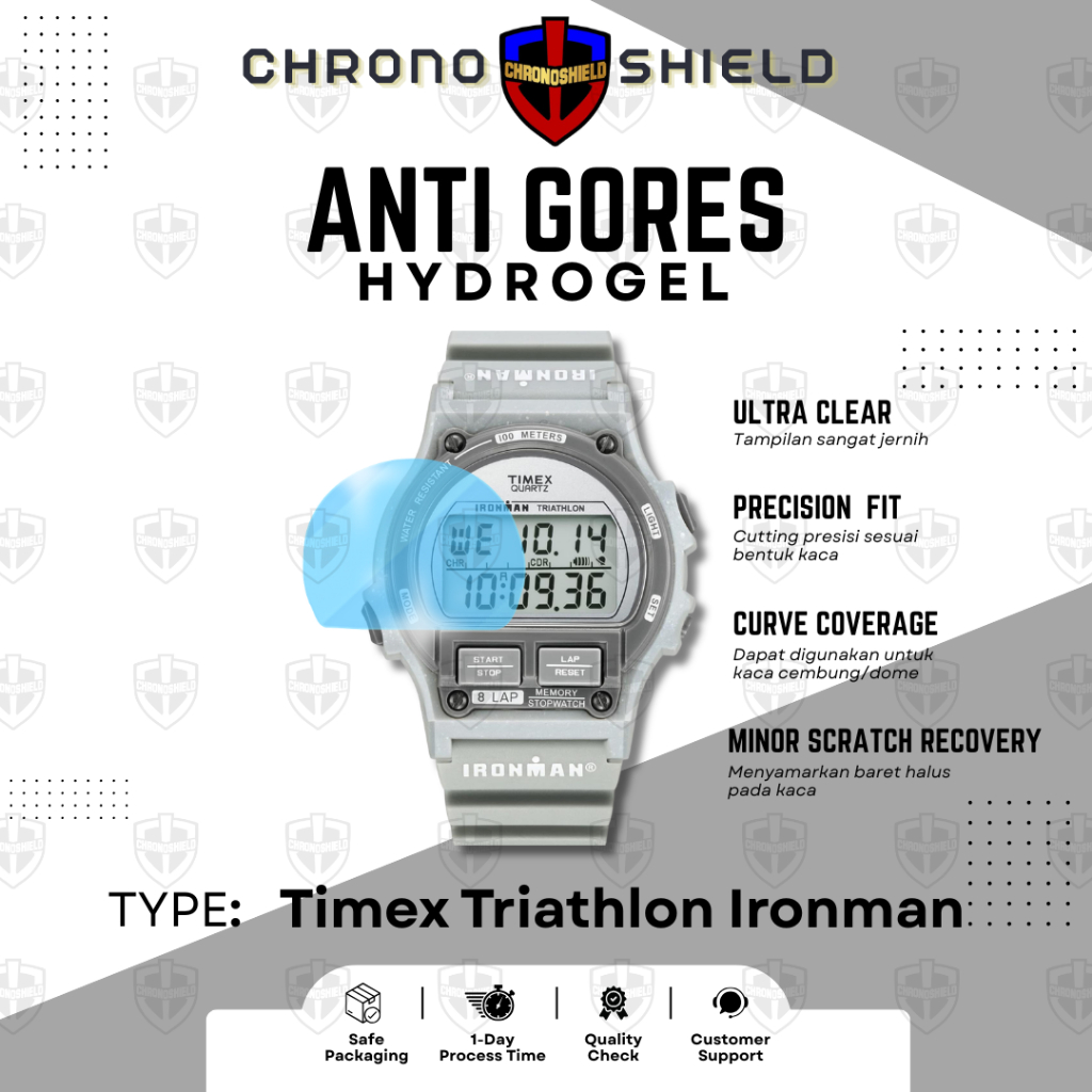 Anti Gores Hydrogel untuk TIMEX TRIATHLON IRONMAN