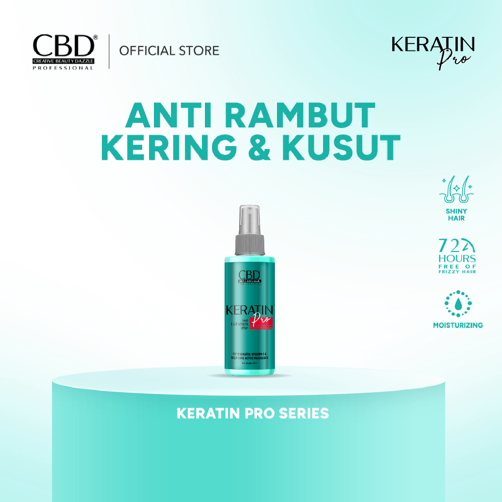 CBD Professional Keratin Pro Daily Hair Vitamin Spray 100ml | Perawatan untuk rambut anti kering dan kusut | Rambut rusak | Rambut bercabang | Rambut patah