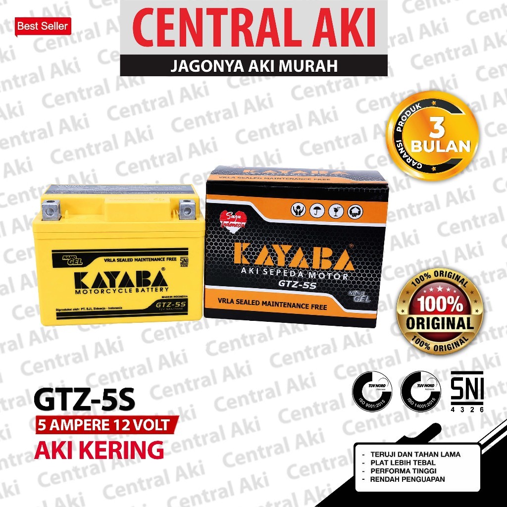 Aki Motor Vixion KAYABA GTZ5S Aki Kering