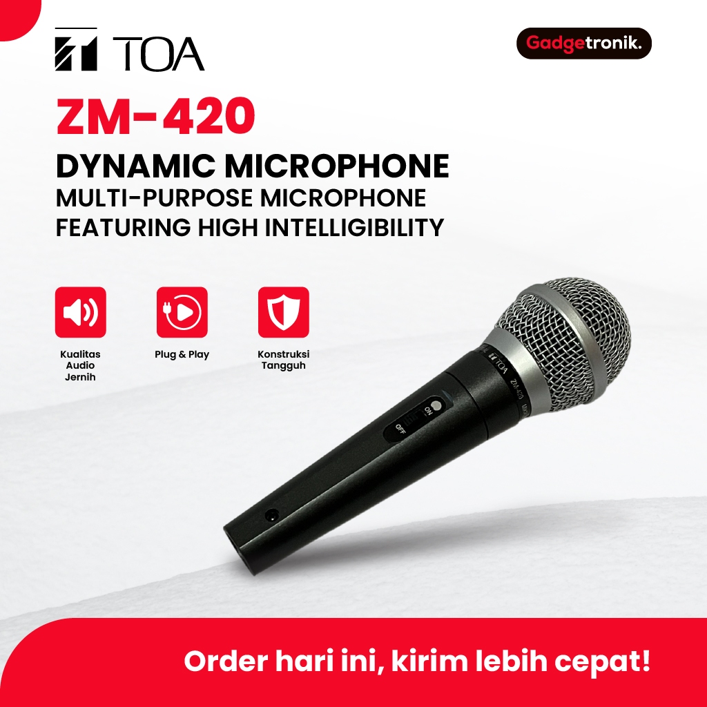 MIC KABEL TOA ZM 420 ORIGINAL / TOA WIRED MICROPHONE ZM-420 ZM420