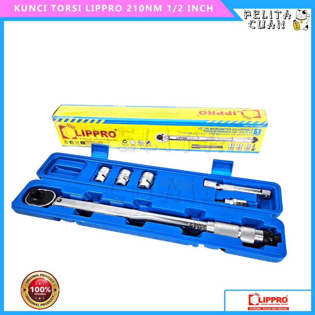 Kunci Torsi Momen 1/2 Inch Lippro 210 Nm