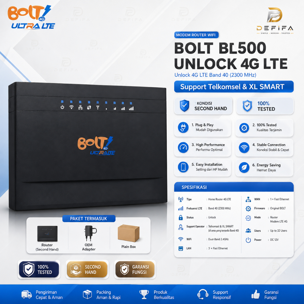 Bolt Modem BL500 4G LTE Unlock | Home Router WiFi Band 40 (2300 MHz