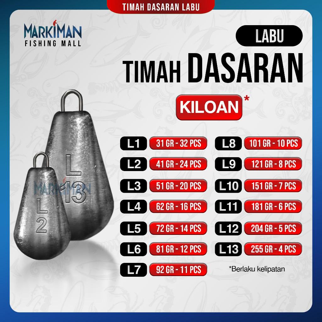 Timah Labu Kiloan Timah Dasaran Timbel Pemberat Pancing  | Timah Jantung Timah Jantung Fisherman Har