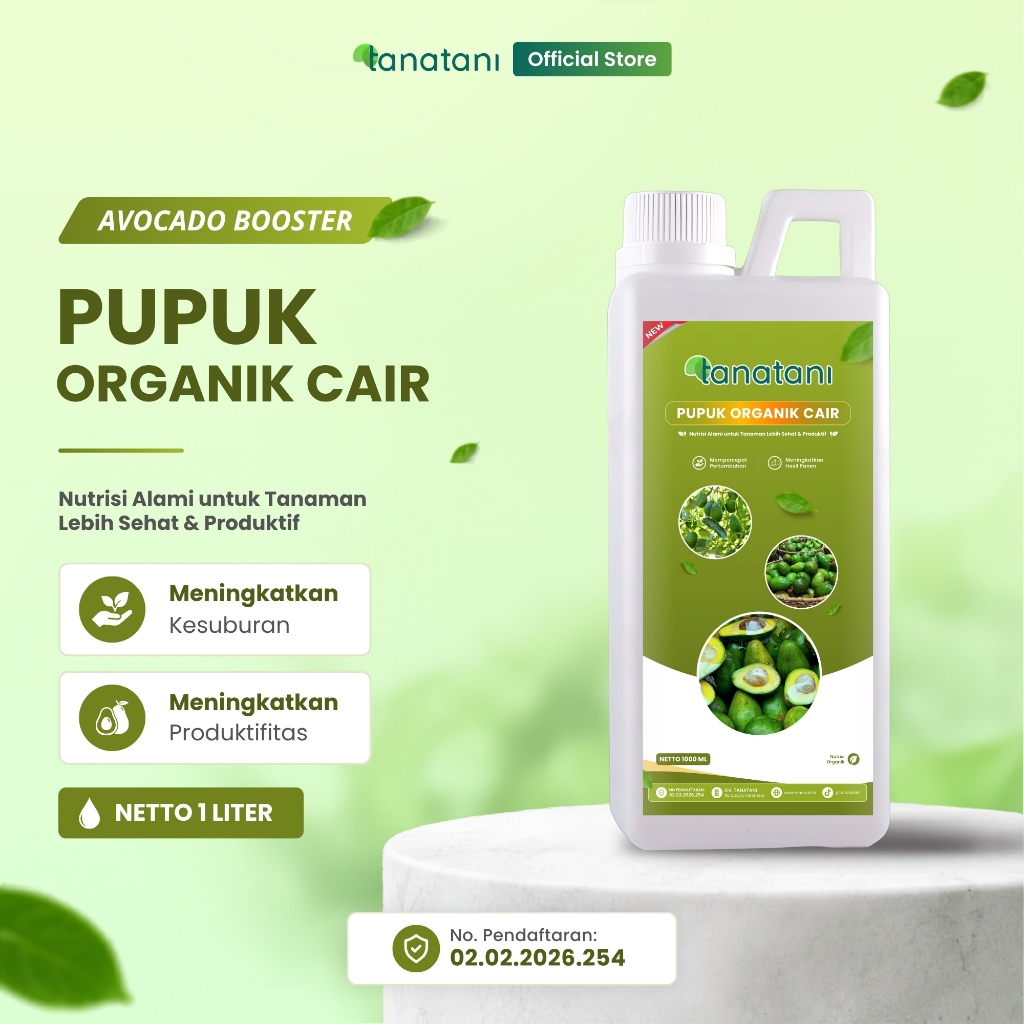 TANATANI - AVOCADO BOOSTER 1 LITER - Pupuk Cair dan ZPT untuk Stimulan Pembuahan Tanaman Alpukat 1 L