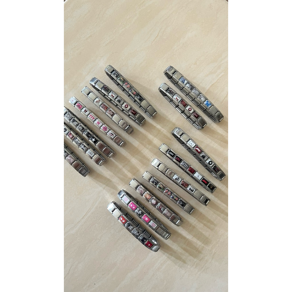 italian bracelet || sudah jadi gelang dengan pilihan charm