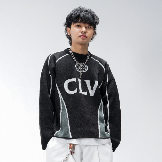 Knite wear | cardigan | unisex |sweater rajut pria/wanita | CLV BASIC LOGO