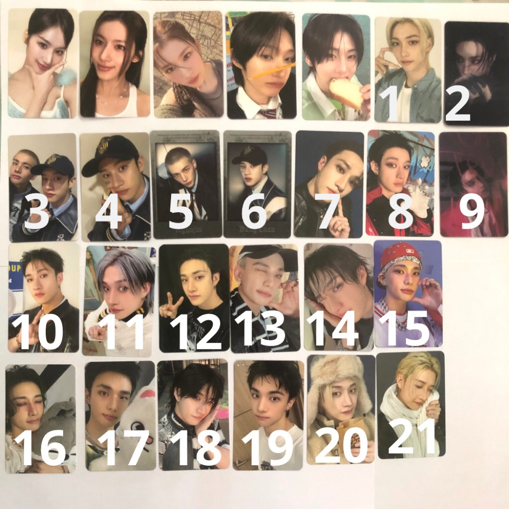 OFFICIAL PHOTOCARD STRAY KIDS SKZ BANG CHAN HYUNJIN FELIX/ TWICE SANA/ KICKFLIP DONGHWA KYEHOON