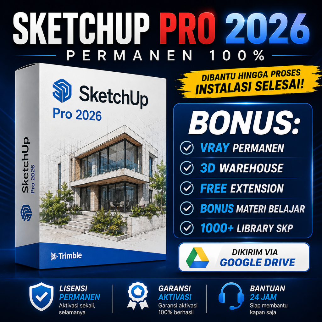 SketchUp 2026 + Vray Full Version Permanen