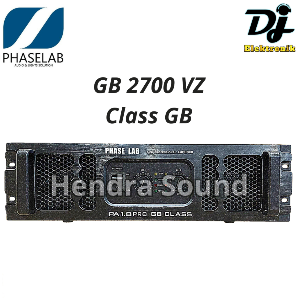 Power Amplifier Phaselab GB 2700 VZ / GB2700 VZ - 2 channel Phase Lab