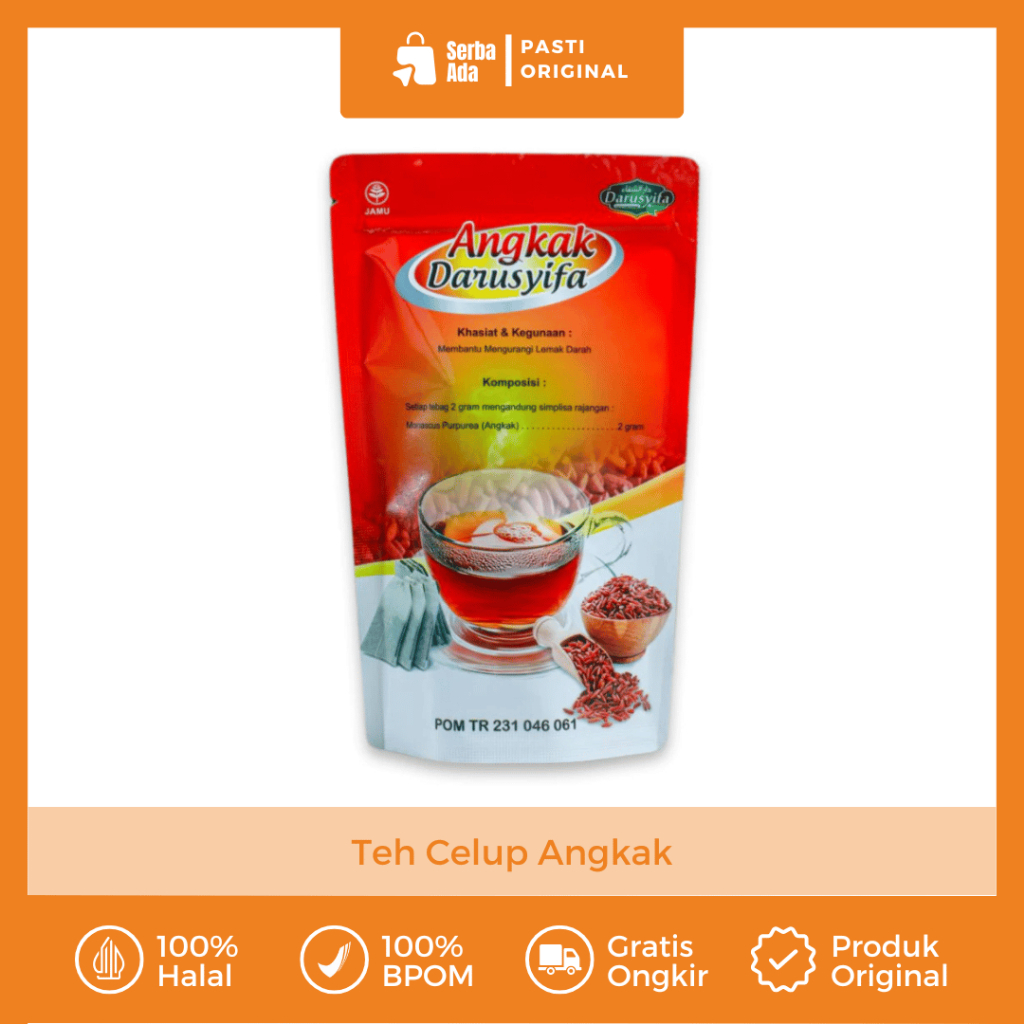 Teh Celup Angkak Merah 100% Murni Penambah Trombosit DBD Cepat BPOM