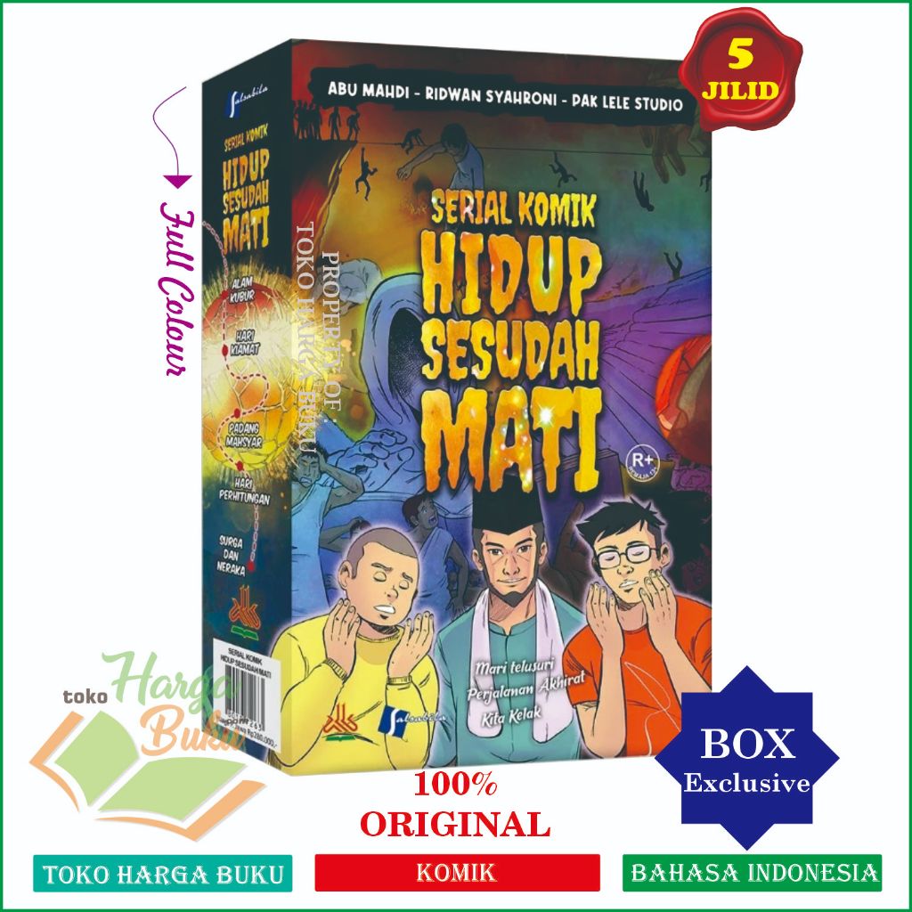 Foto Serial Komik Hidup Sesudah Mati BOX Lengkap 5 Jilid FULL COLOR Buku Anak Alam Kubur Hari Kiamat Perhitungan Surga Neraka Salsabila Pustaka Al-Kautsar