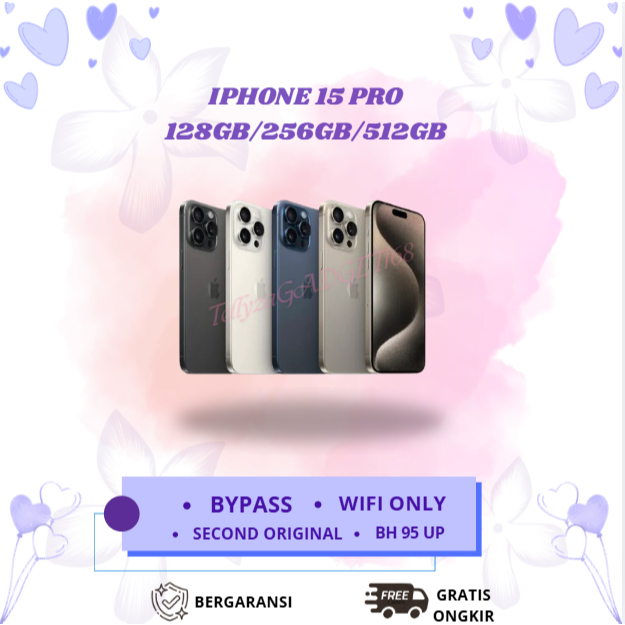 IPHONE 15 PRO WIFI ONLY 128GB/256GB/512GB Second Original Inter Mulus