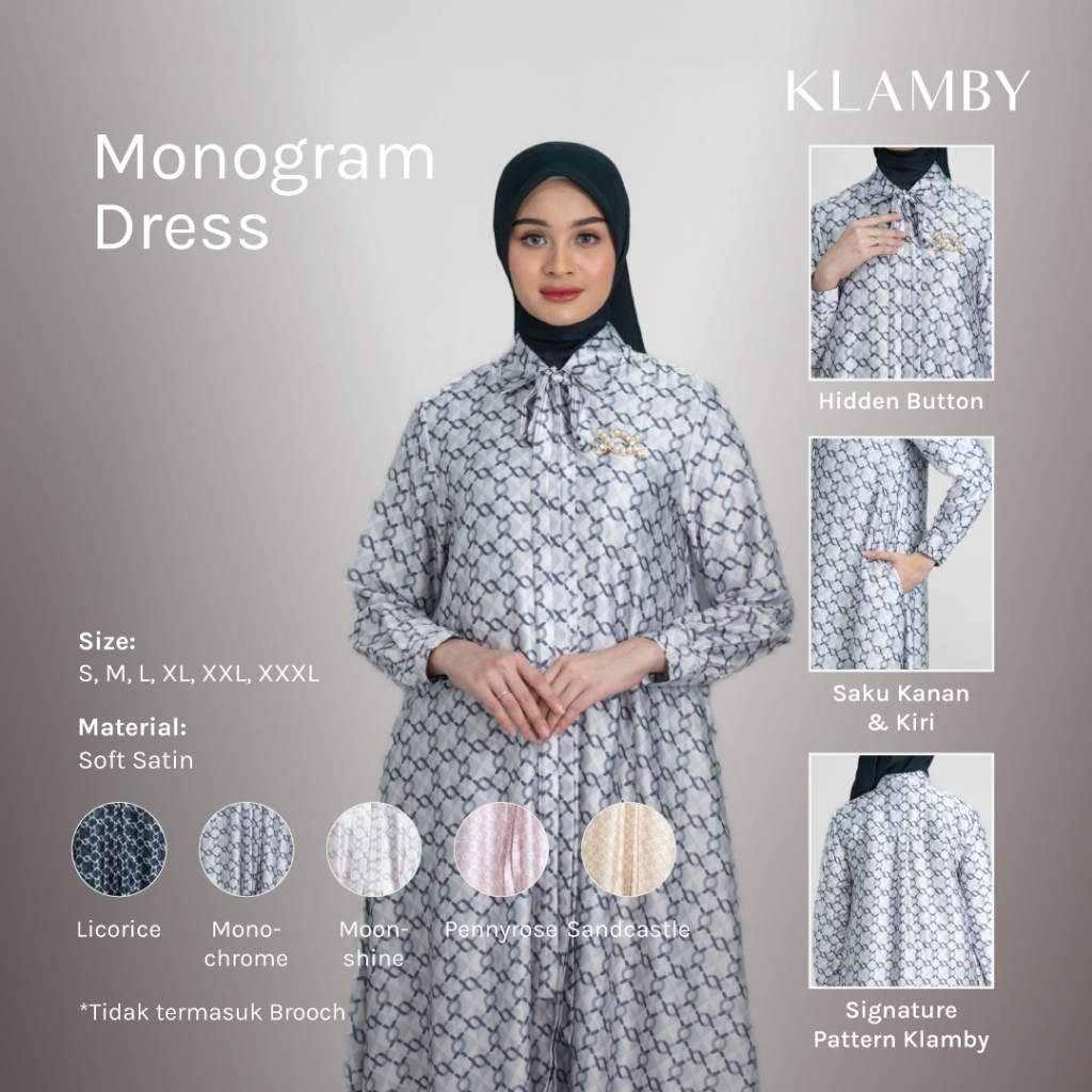 Klamby - Monogram Dress Monochrome