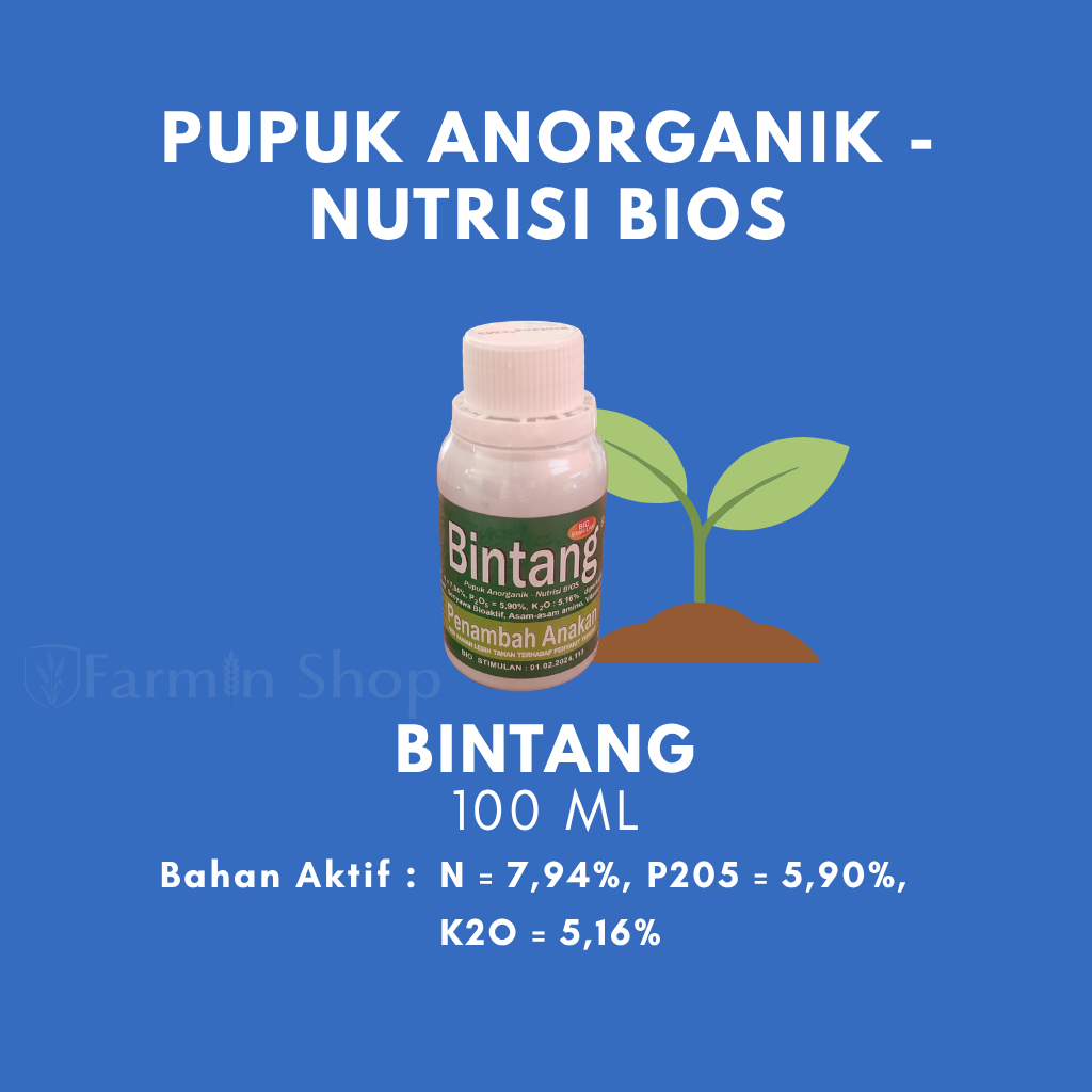 Nutrisi BIOS + ZPT - BINTANG 100 ML - Pupuk anorganik untuk tanaman