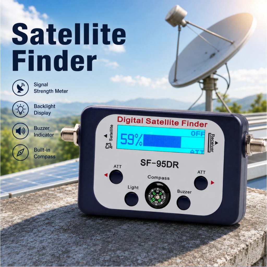 Digital Satellite Finder Signal Alat Pencari Sinyal Satelit Parabola