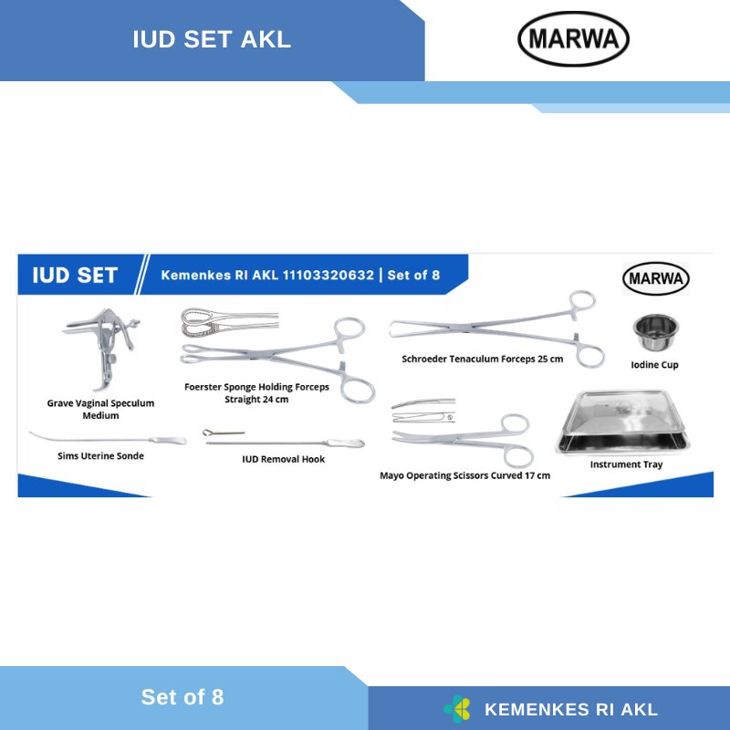 MARWA IUD KIT AKL / Peralatan KB / Intra Uterine Device Set