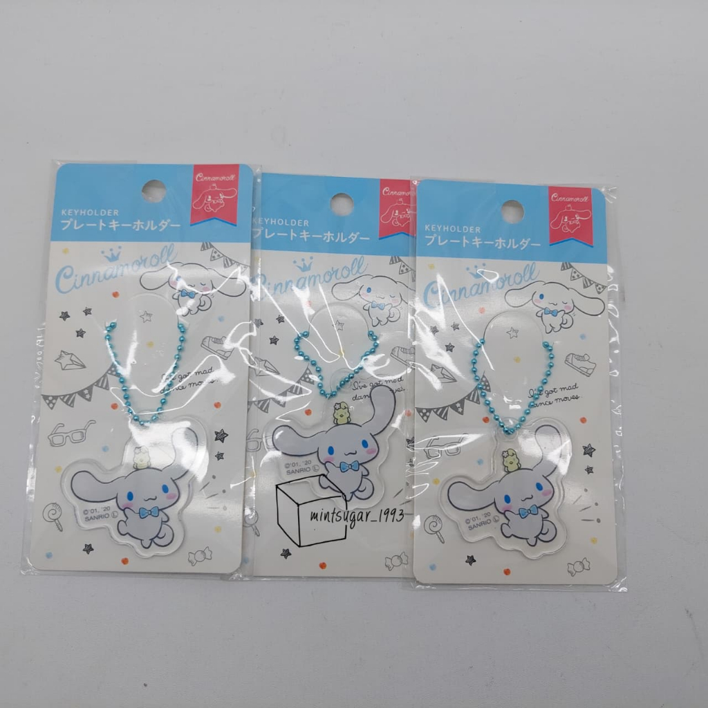 Keyholder Original Sanrio Japan Cinnamoroll ( Gantungan Kunci Keyring Keychain Akrilik Acrylic )
