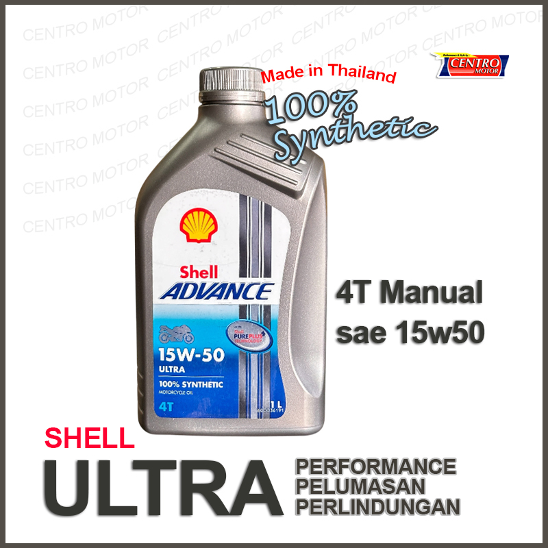 SHELL ADVANCE ULTRA 15W50.Oli mesin Full Synthetic cocok untuk Moge/Sport CC tinggi