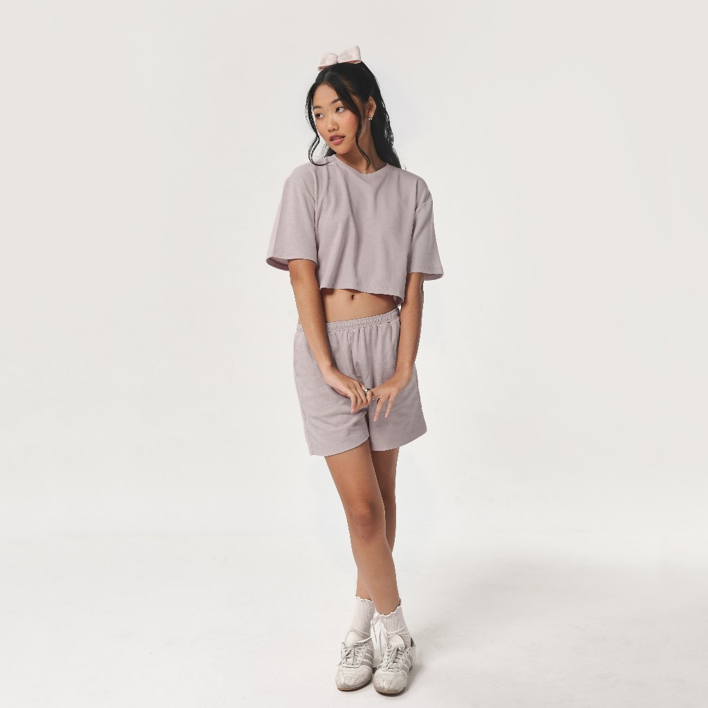 GRU - Cherie Set Lounge [ Crop Top & Short Pants ]