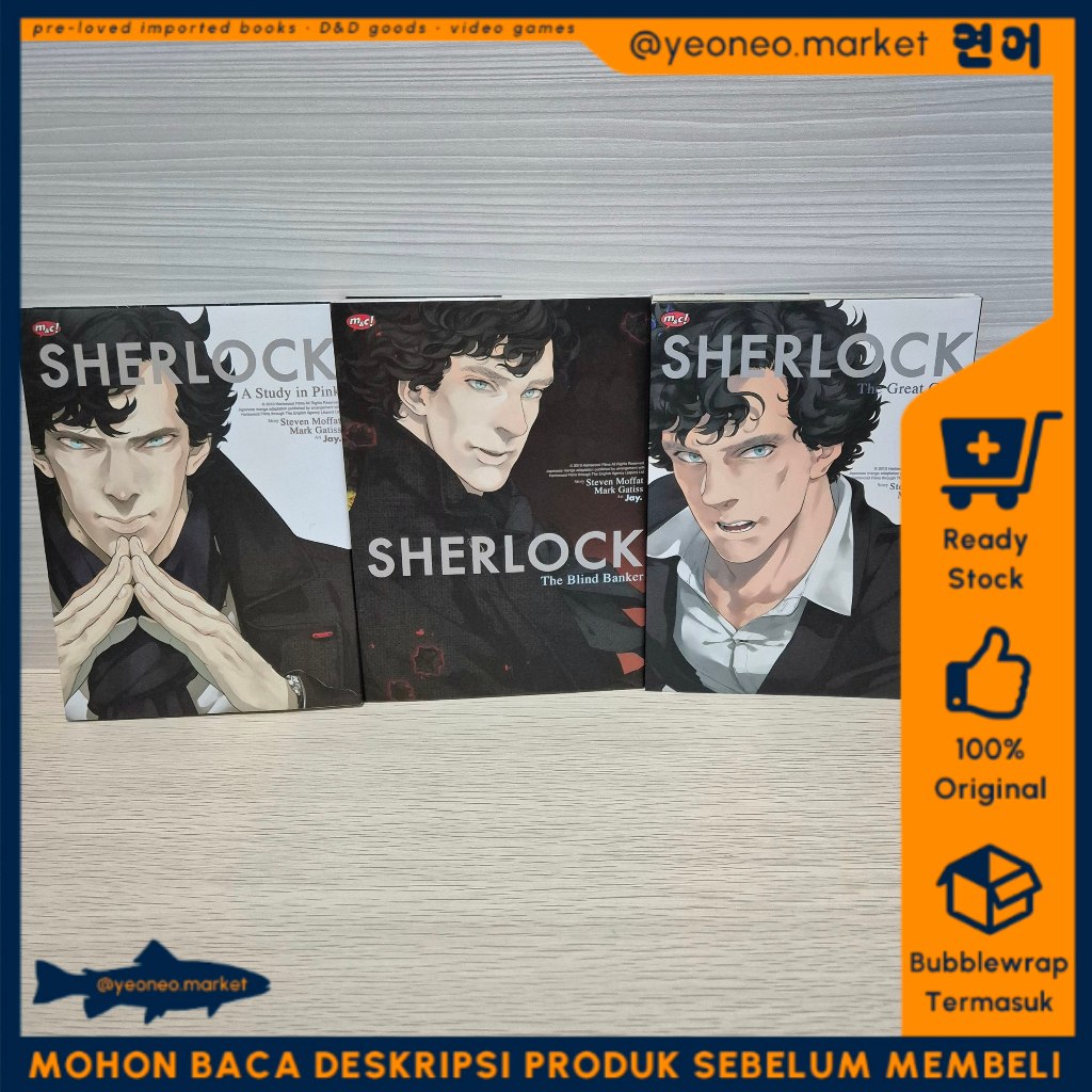 READY STOCK BBC Sherlock Holmes Manga Comic IDN Vol. 1, 2, 3 Collection A Study in Pink, The Blind B