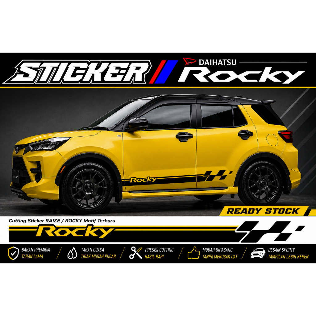 STICKER DAIHATSU ROCKY TOYOTA RAIZE STICKER SAMPING ROCKY RAIZE