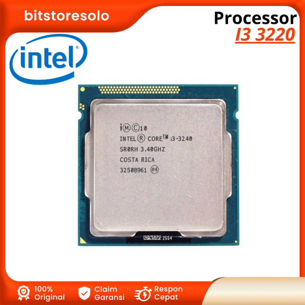 INTEL CORE I3 3220/3225/3240/3245 3.40GHZ LGA1155 PROCESSOR non fan