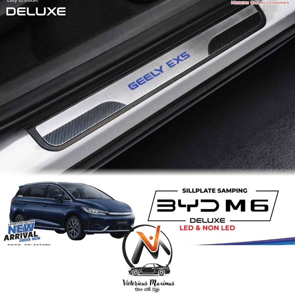 SILLPLATE SAMPING MOBIL  1 SET GEELY EX5 LAMPU/NON LAMPU DELUXE