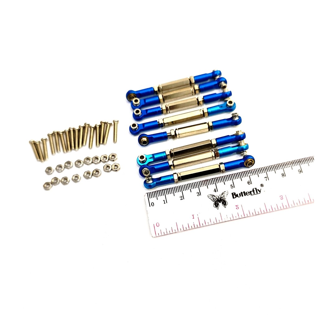 8pcs pull rod metal bisa disetel rc car crawler 1:12 MN98 MN99S - part up grade linkage rc car